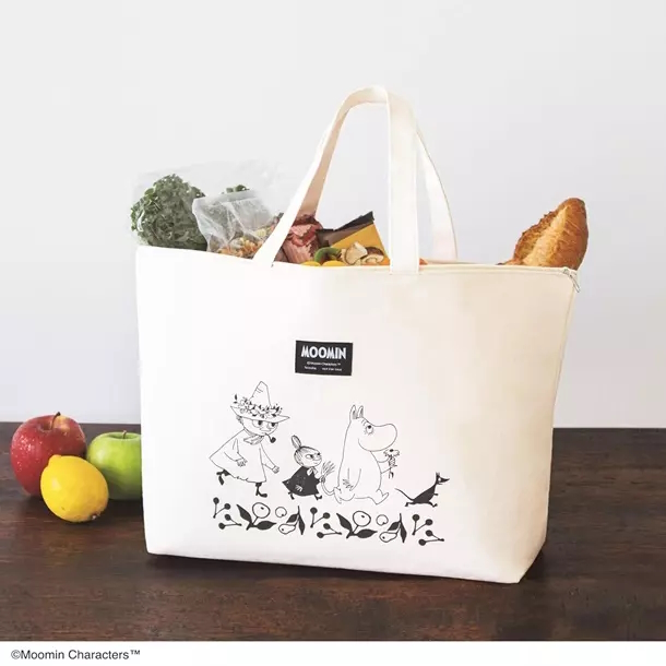 cookpad plus(クックパッド プラス) 2024年春号 - Moomin 家族特大 Tote Bag